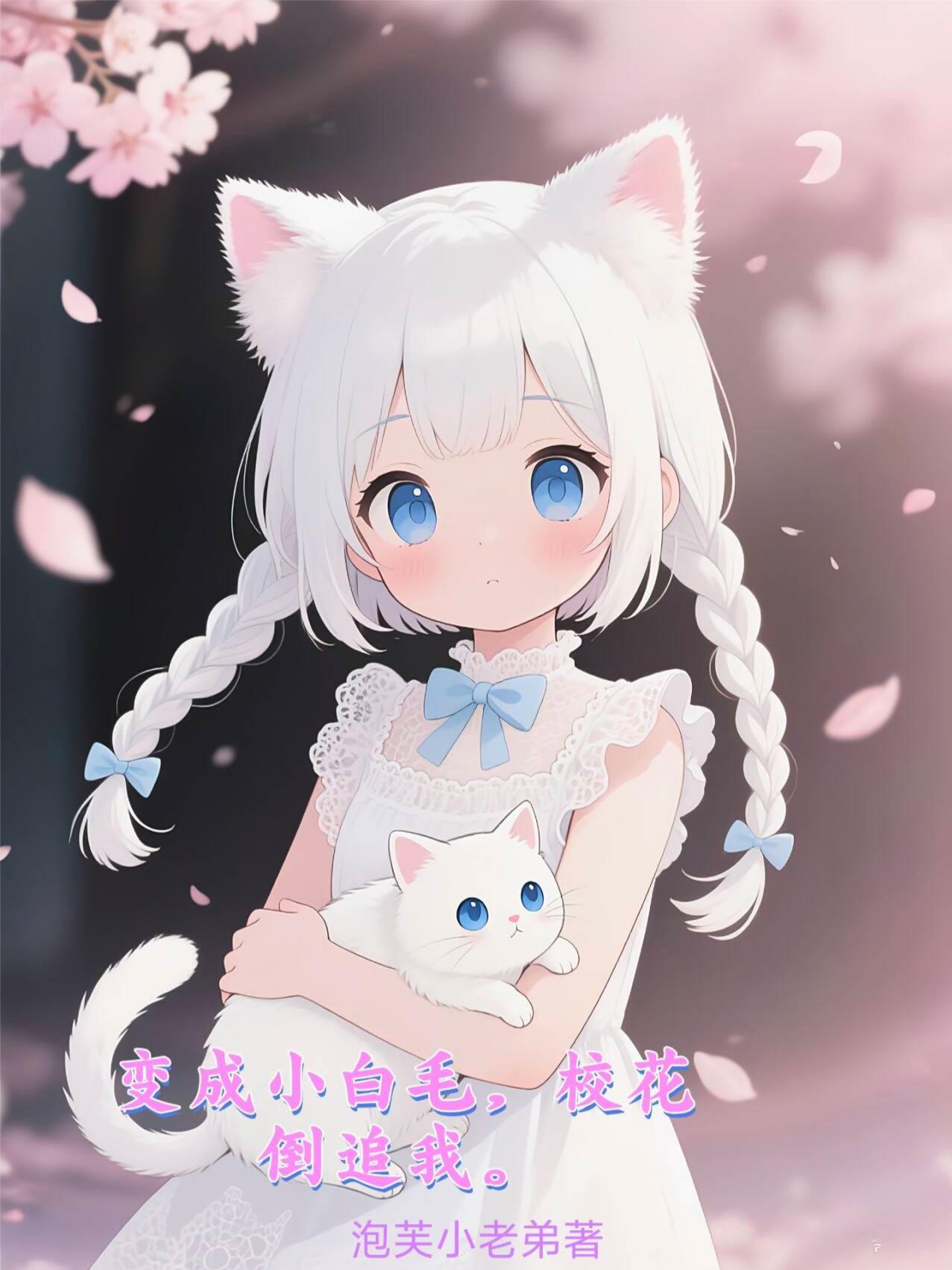 变成小白毛，校花倒追我